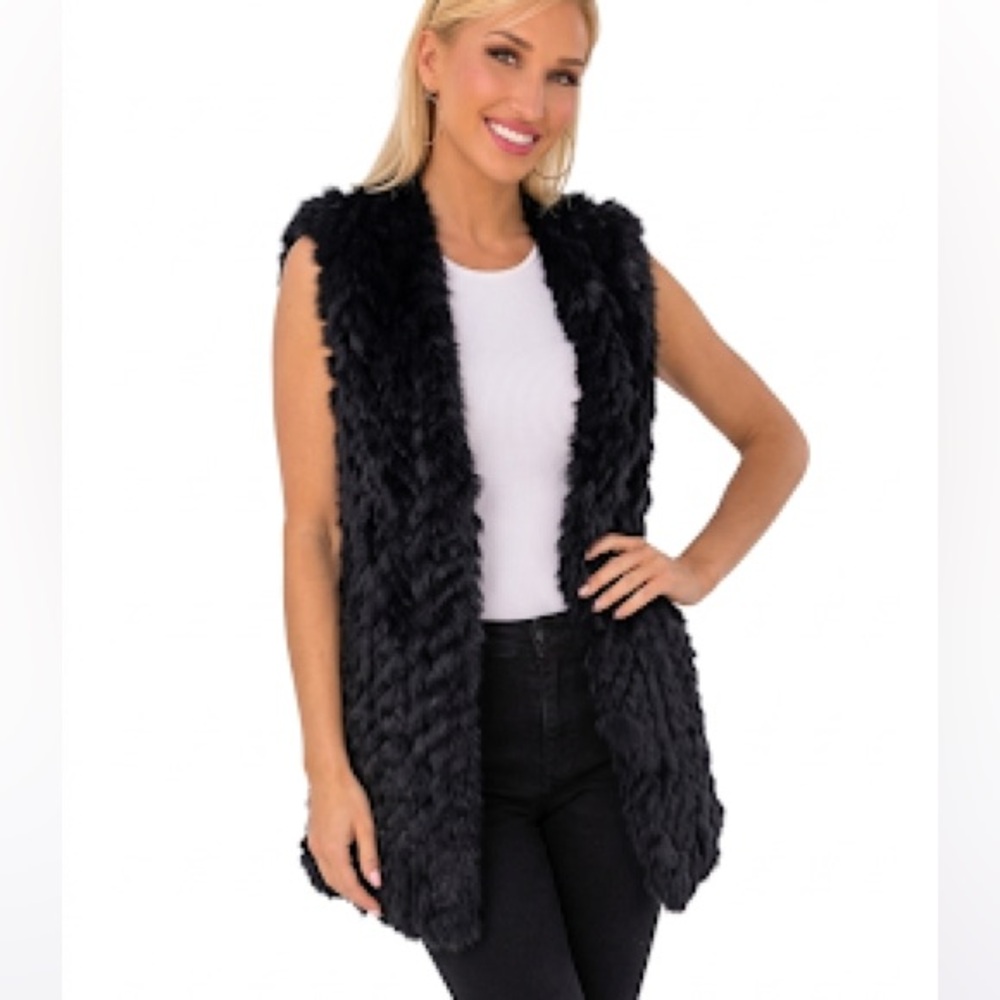 Linda Richards Luxury Genuine Rabbit Fur Vest